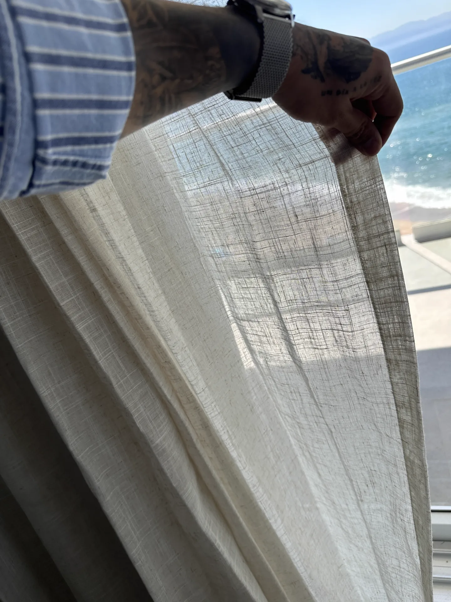 Selección de textiles — lino frente al mar — Harbor 401